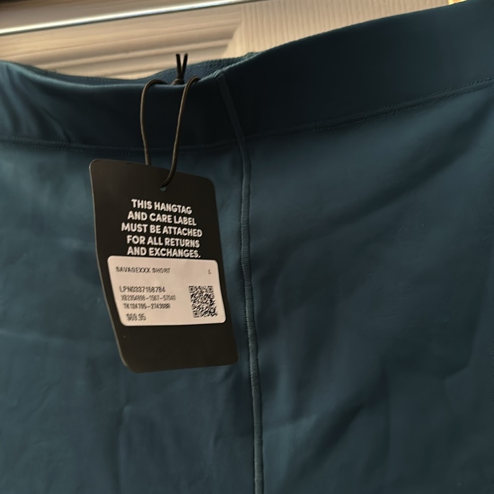 Savage X Fenty XXX bike shorts in TEAL Super hot! 3 gold tone X’s on both sides - Picture 4 of 7